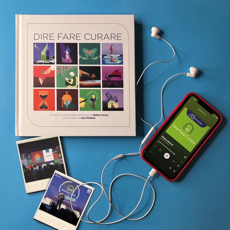 Presentation of the book “Saying Doing Caring,” twelve stories told by Matteo Caccia in the podcast of the same name produced by Brandstories